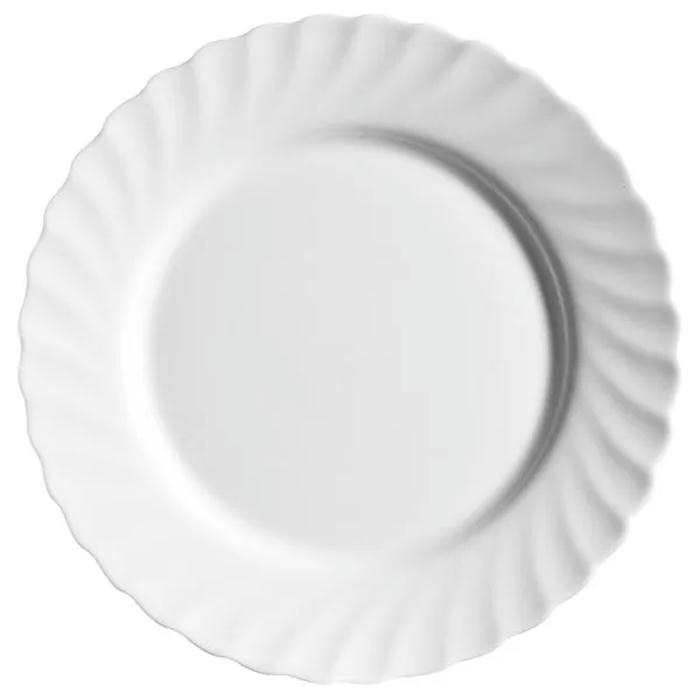Блюдо круглое «Трианон» стекло D=275,H=25мм белый