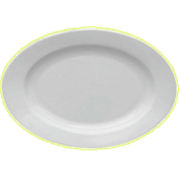 Блюдо овальное «Кашуб-хел» фарфор ,H=55,L=380,B=260мм белый