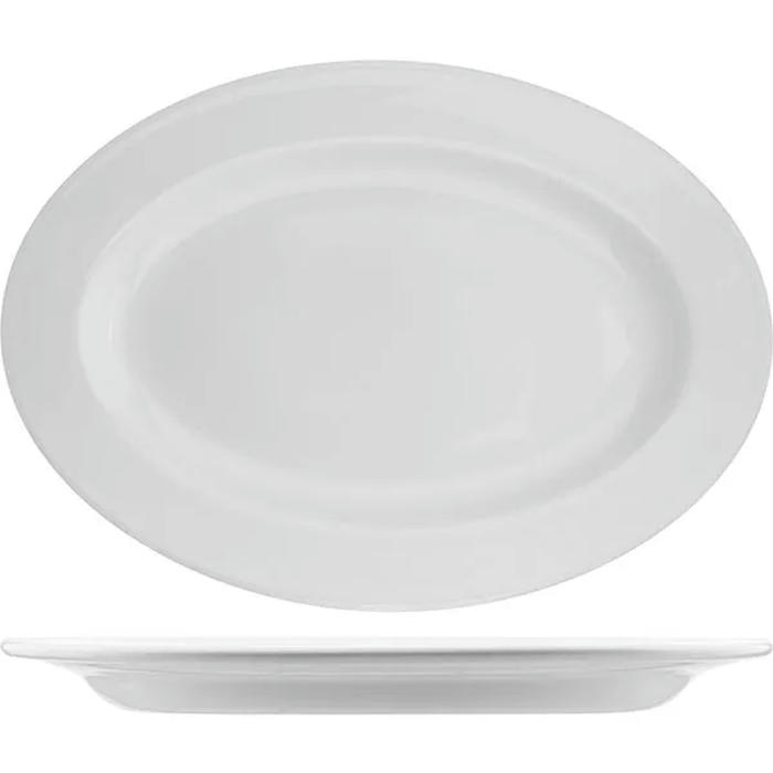 Блюдо овальное фарфор ,L=38,1см белый
