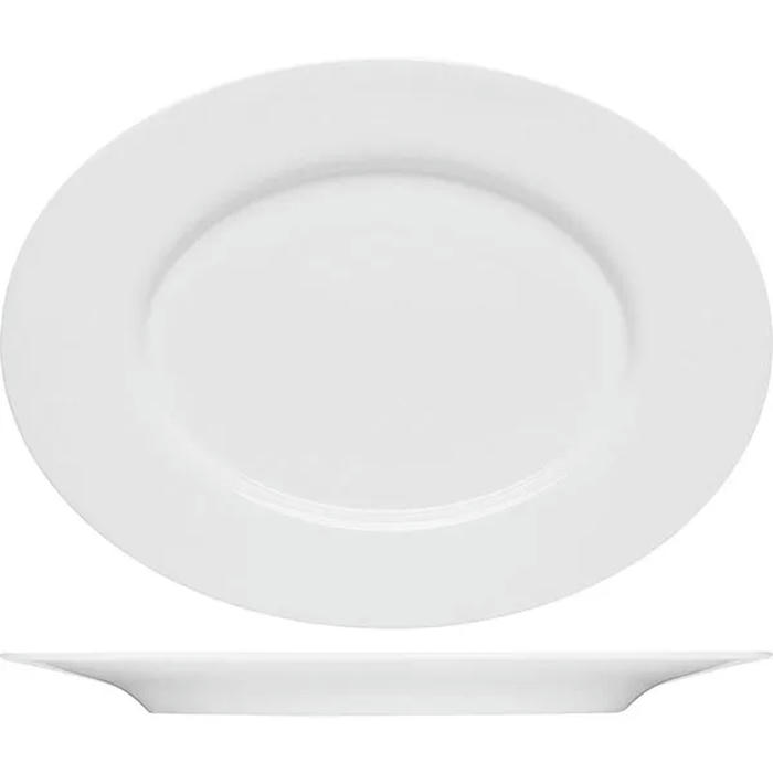 Блюдо овальное «Пьюрити» фарфор ,L=24см белый