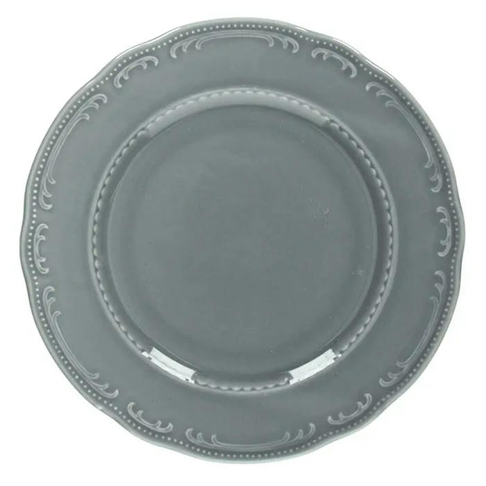 Блюдо круглое «В.Виена Шарм» фарфор D=310,H=27мм серый