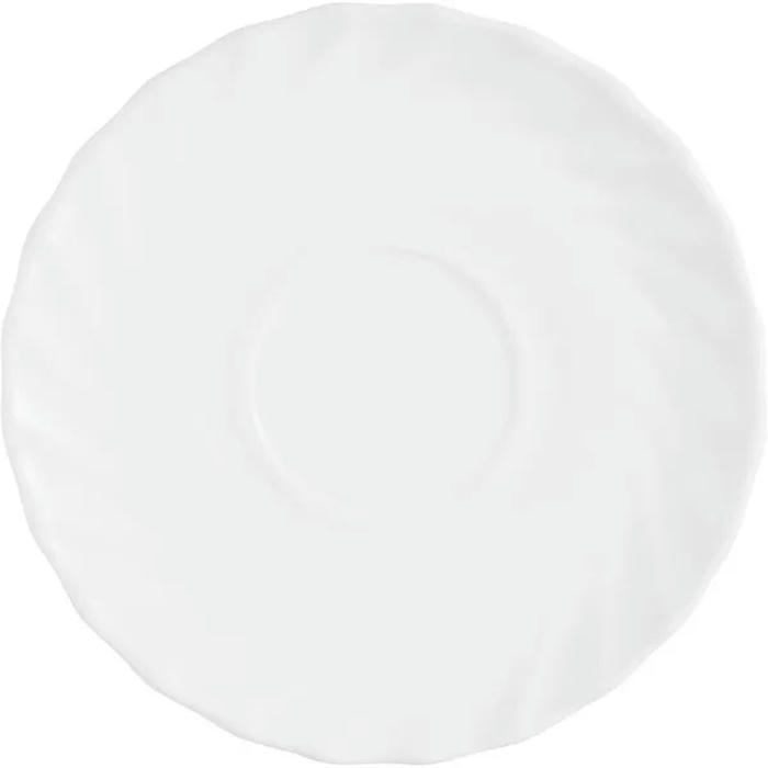 Блюдце «Трианон» стекло D=160,H=15мм белый