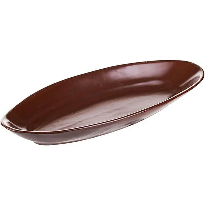 Блюдо овальное «Шоколад» фарфор ,L=28,B=11,5см коричнев