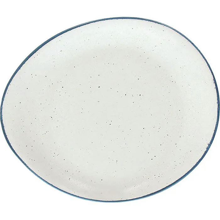 Блюдо круглое «Органика» фарфор D=32см белый,синий