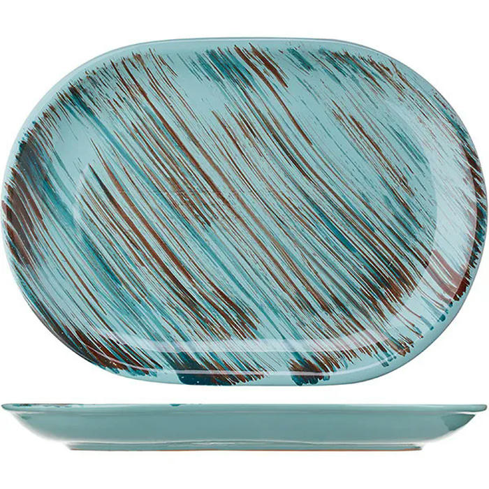 Блюдо сервировочное «Скандинавия» керамика ,H=25,L=310,B=220мм голуб