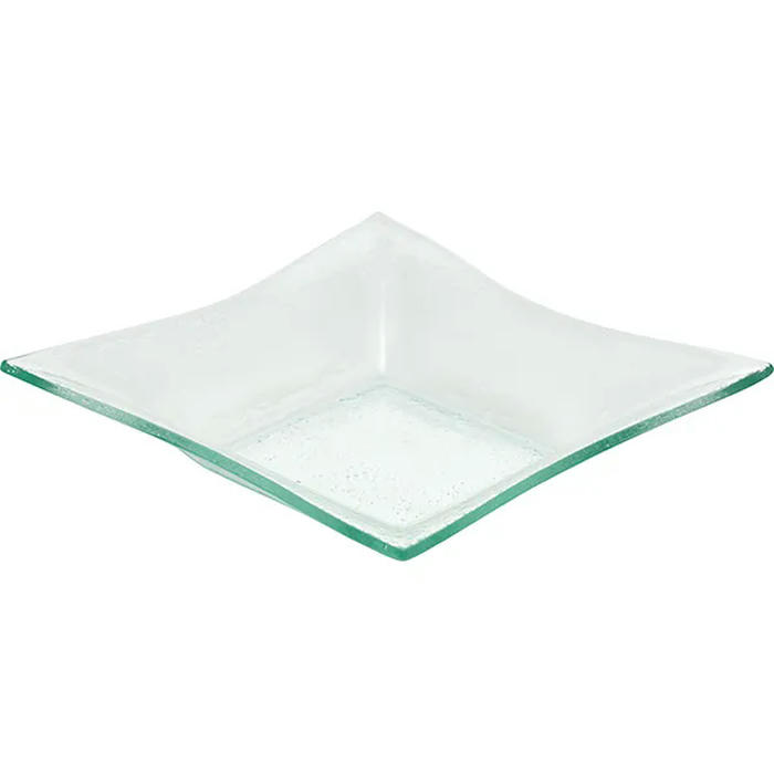 Салатник «Кьюбо» стекло 0,7л ,H=47,L=255,B=225мм прозр.,зелен
