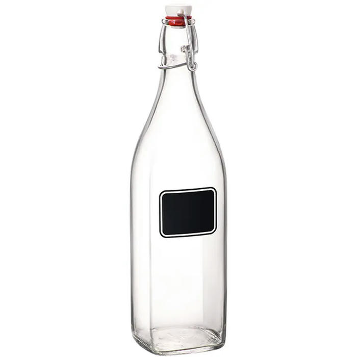 Бутылка с крышкой «Лавана» стекло 1,055л D=88,H=306,5мм прозр.,черный
