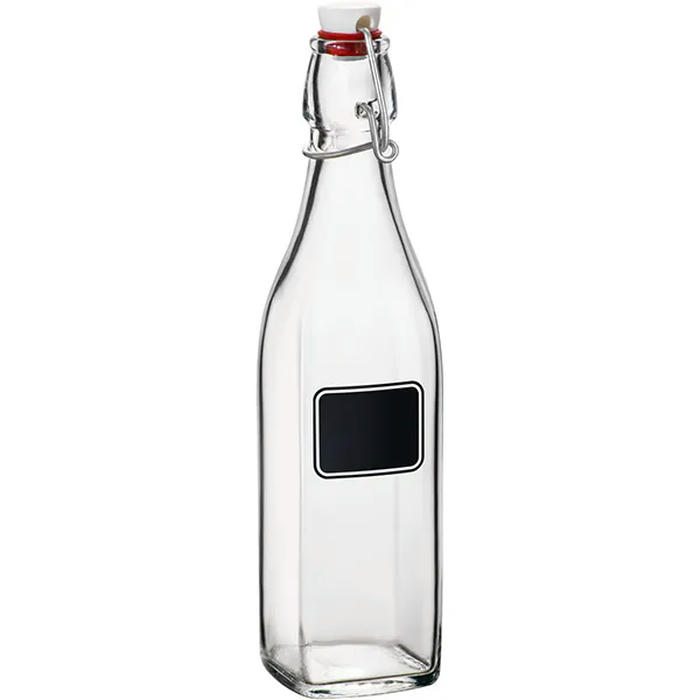 Бутылка с крышкой «Лавана» стекло 0,52л D=66,H=253мм прозр.,черный