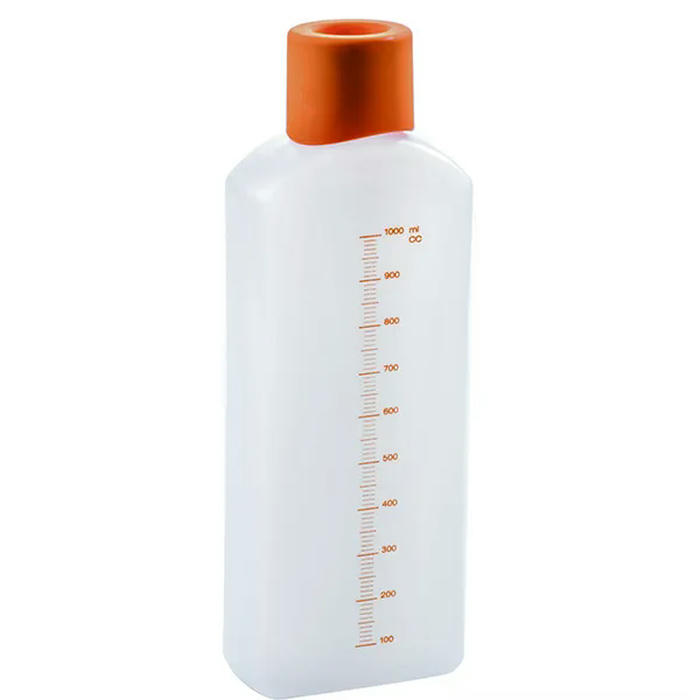 Бутылка д/сиропа с крышкой пластик 1л ,H=275,L=100,B=56мм матовый