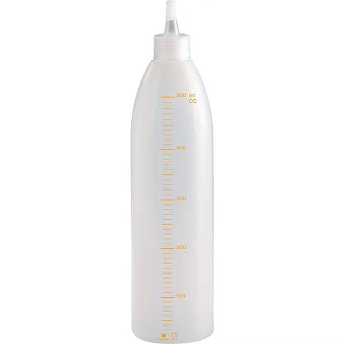 Бутылка мерная с носиком полиэтилен 0,5л D=6,H=25см матовый