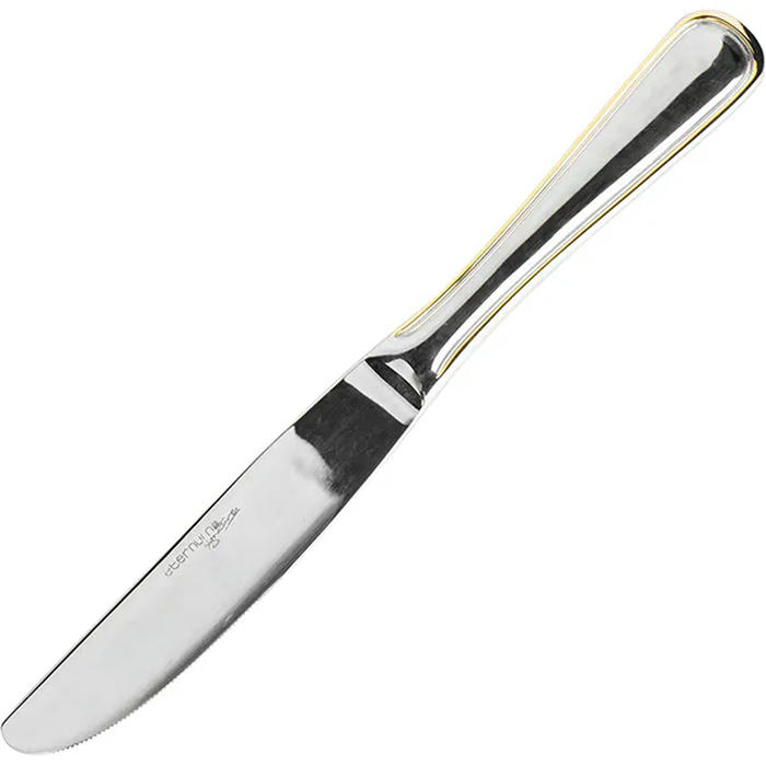 Нож десертный «Ансер Голд» сталь нерж. ,L=210/110,B=4мм металлич.,золотой