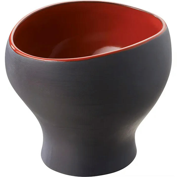 Чашка бульонная керамика 450мл D=97мм черный,красный