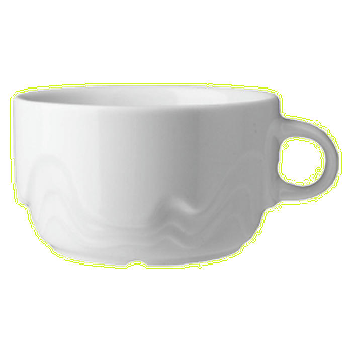 Чашка бульонная «Мелодия» фарфор 320мл ,H=60,L=125,B=103мм белый