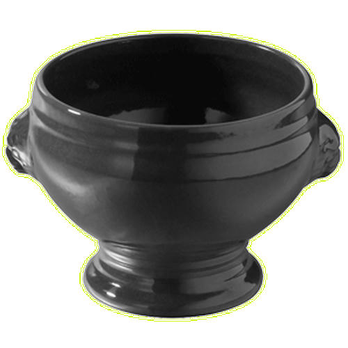 Бульонная чашка «Лион»; фарфор; 450мл; D=11,H=10.5,B=15см; черный