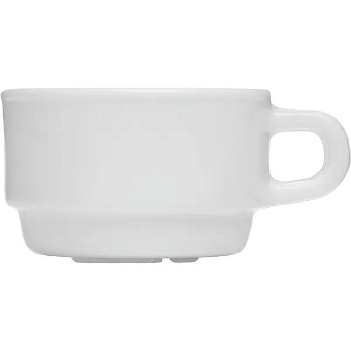 Чашка кофейная «Перформа» стекло 80мл D=65,H=40,L=85мм белый