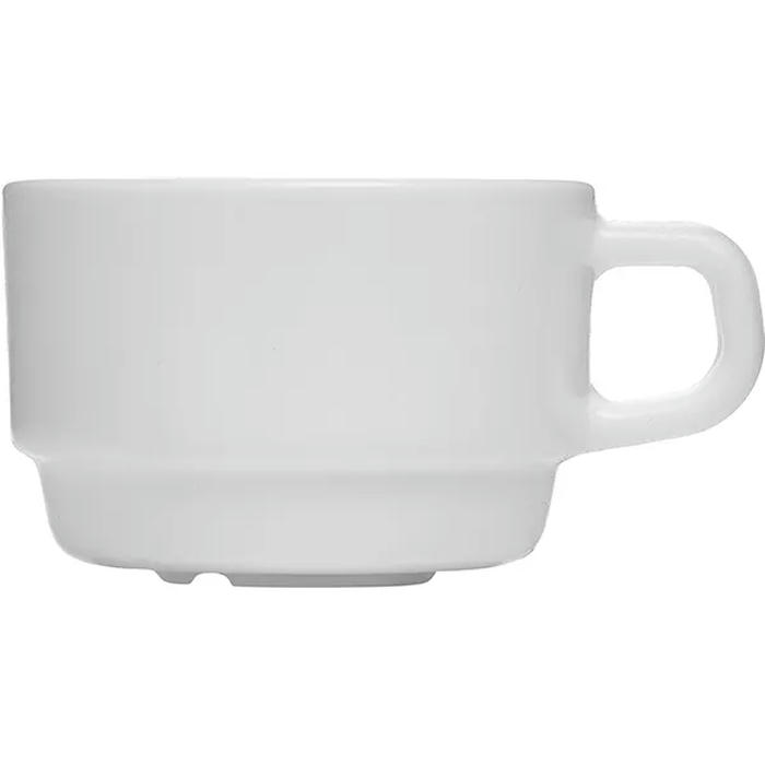 Чашка кофейная «Перформа»; стекло; 130мл; D=7.5,H=5,L=9.5см; белый