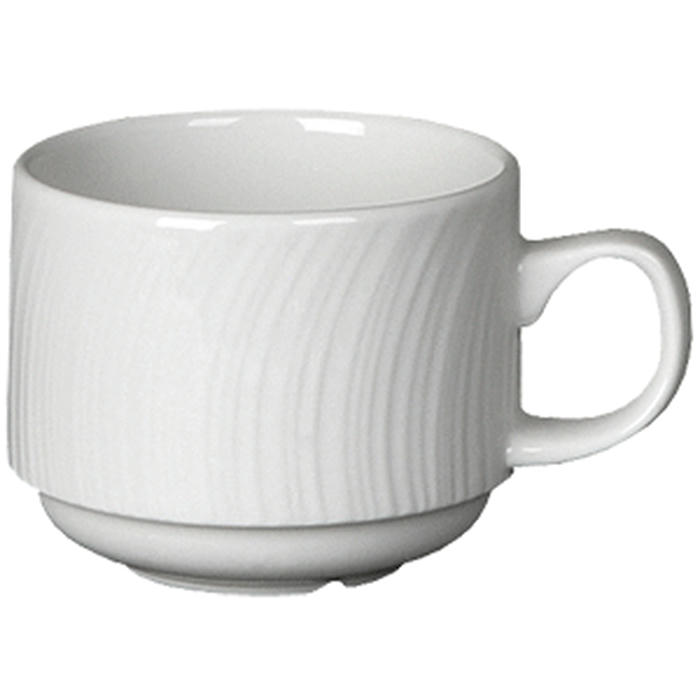 Чашка чайная «Спайро» фарфор 170мл D=75,H=70мм белый