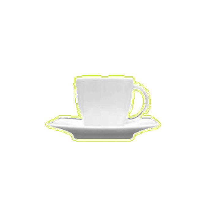 Чашка кофейная «Виктория» фарфор 90мл D=60,H=55,L=75мм белый