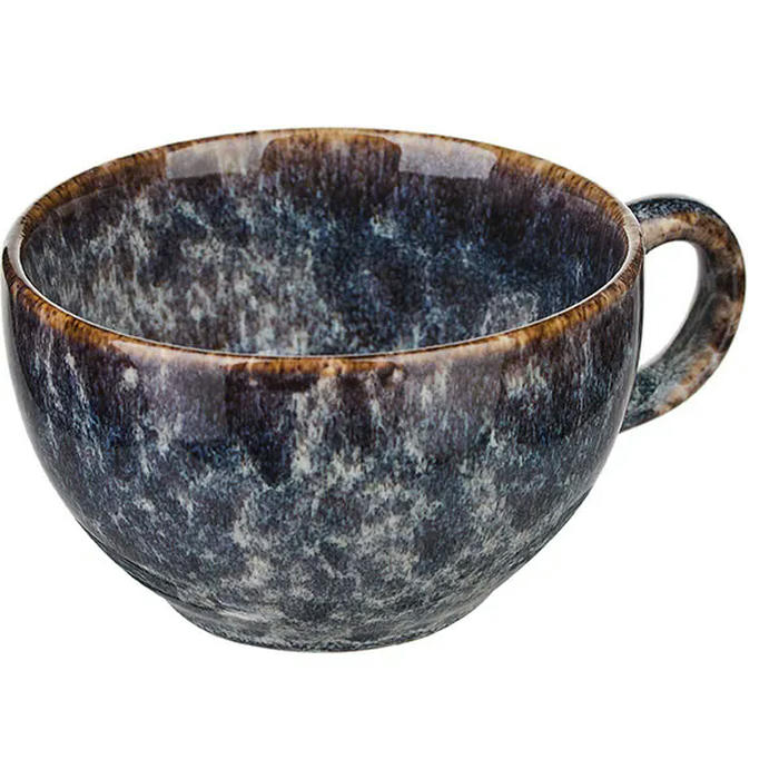 Чашка чайная «Стоун» фарфор 260мл ,H=7см синий,коричнев