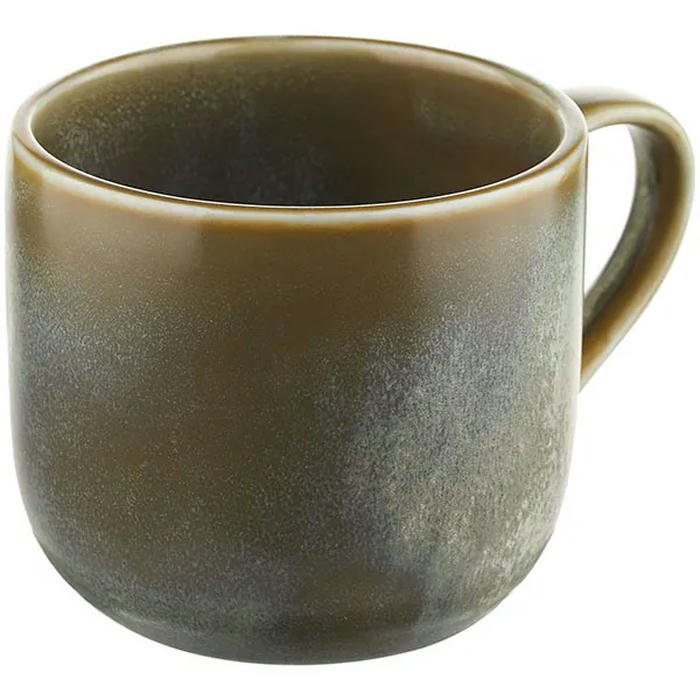 Чашка чайная «Агава» фарфор 350мл D=9,H=8см серый,зелен