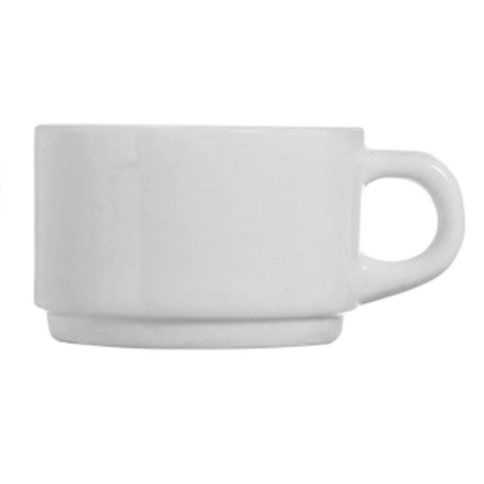 Чашка чайная «Эмпайлэбл» стекло 250мл D=9см белый