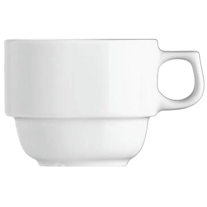 Чашка чайная «Прага» фарфор 250мл D=85,H=60мм белый