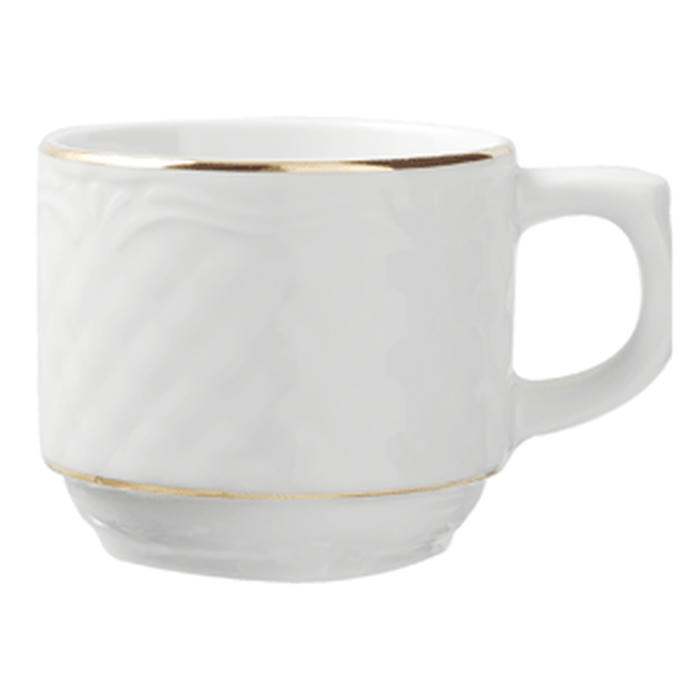 Чашка кофейная «Афродита» фарфор 100мл D=6,H=5,L=8см белый,золотой