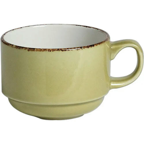 Чашка чайная «Террамеса олива»; фарфор; 225мл; D=8,H=6,L=11см; олив.