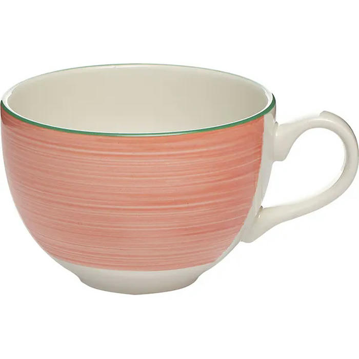 Чашка чайная «Рио Пинк» фарфор 340мл D=10,H=7см белый,розов