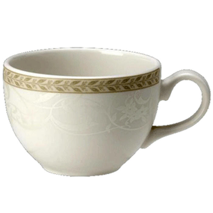 Чашка чайная «Антуанетт» фарфор 228мл D=9,H=6см белый,олив
