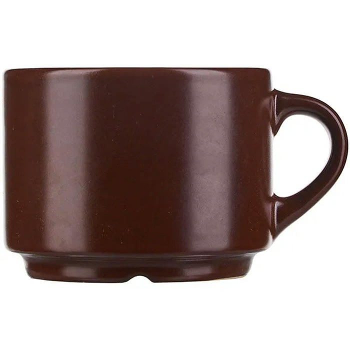 Чашка чайная «Шоколад» фарфор 200мл D=8,H=6см шоколад