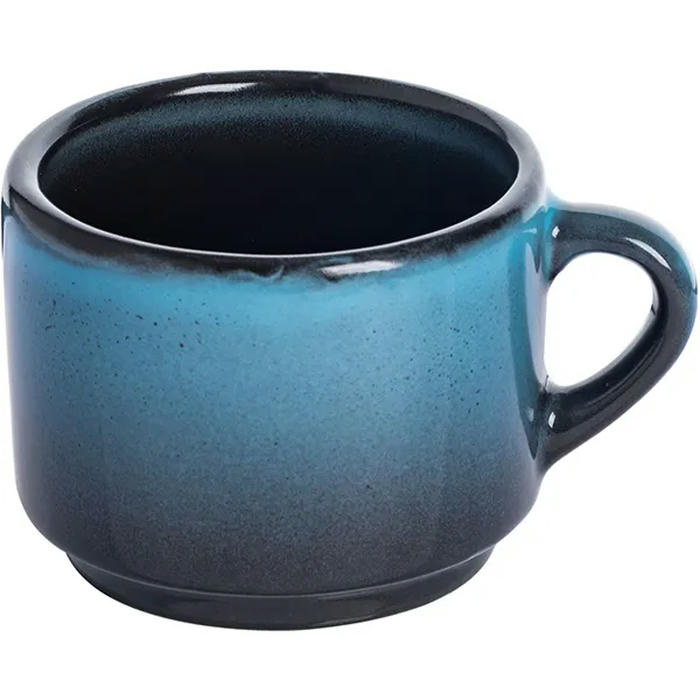 Чашка чайная фарфор 200мл D=80,H=65мм черный,голуб