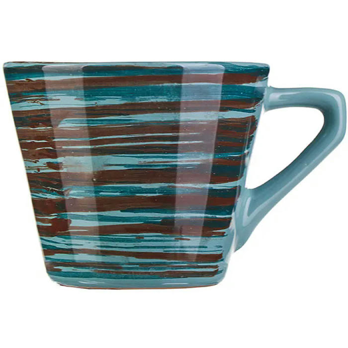 Чашка чайная «Скандинавия» керамика 250мл D=8,H=7см голуб.,коричнев