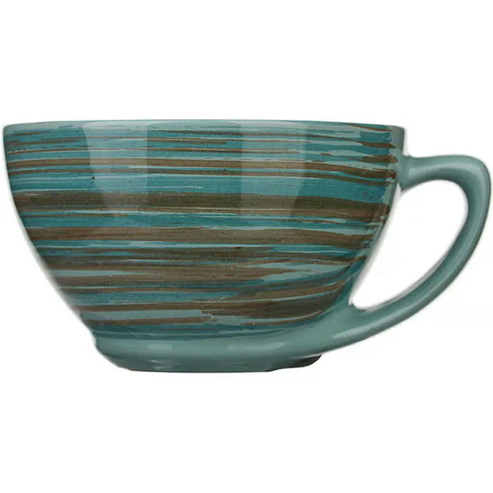 Чашка чайная «Скандинавия» керамика 250мл D=110,H=65мм голуб.,коричнев