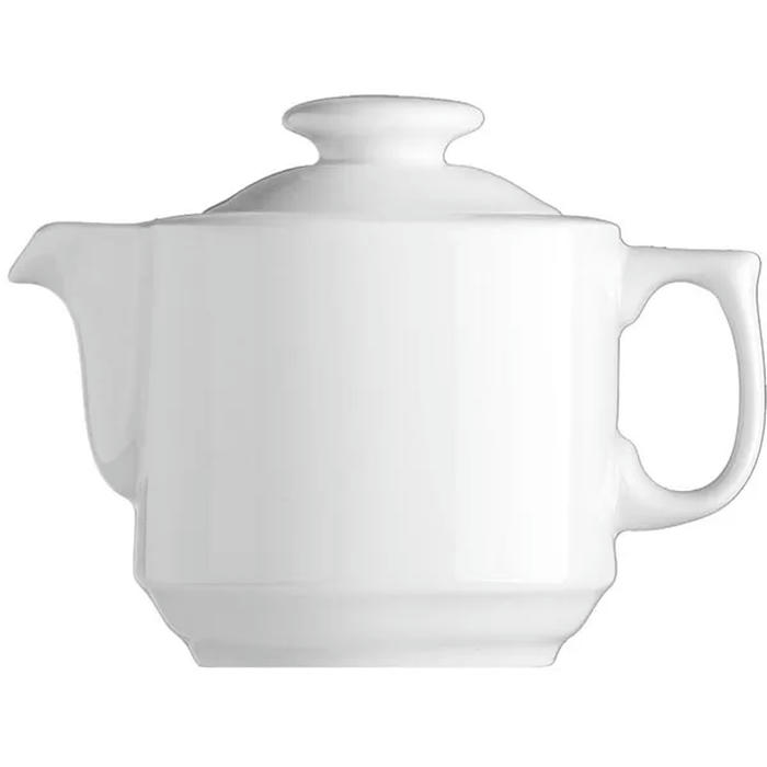 Чайник с крышкой «Прага» фарфор 1,2л D=12,5,H=18,L=21,B=13см белый