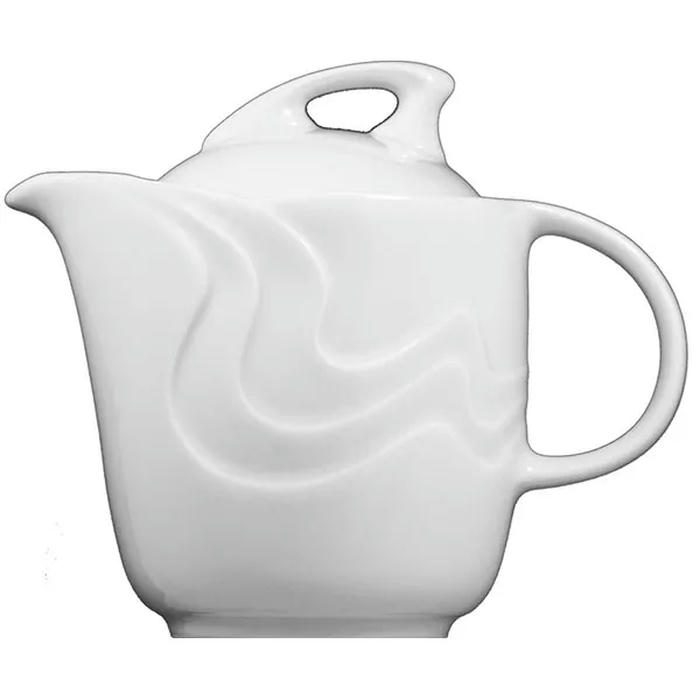 Чайник с крышкой «Мелодия» фарфор 0,75л D=10,2,H=14,7,B=18см белый