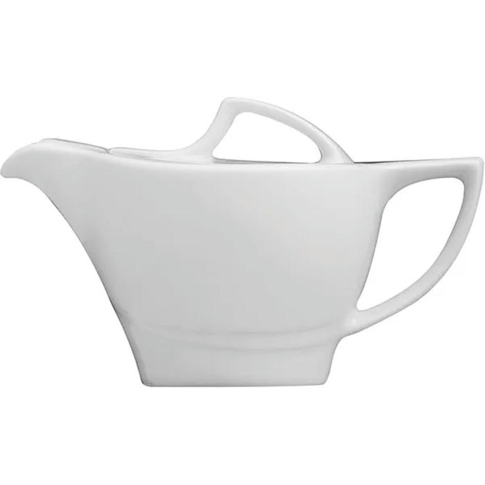 Чайник с крышкой «Атлантис» фарфор 400мл ,H=11,L=19,B=11,5см белый