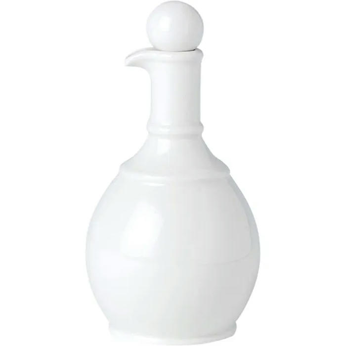 Бутылка для масла и уксуса с крышкой «Симплисити Вайт» фарфор 170мл D=55,H=145мм белый