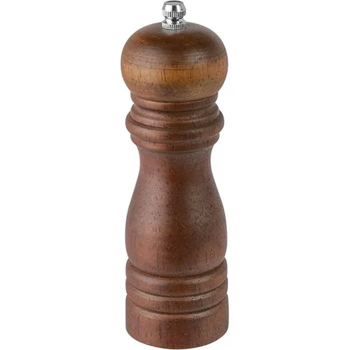 Мельница для соли/перца керамический механизм дерево,керамика D=7,H=45см коричнев.,серебрян