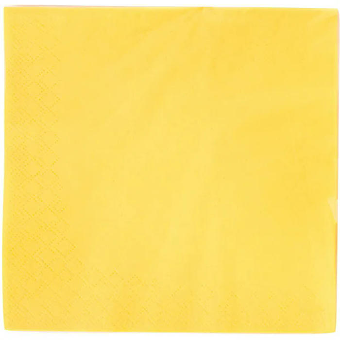 Салфетки 3х-слойные 33*33см[250шт] бум. салфет. ,H=11,L=33,B=17см желт