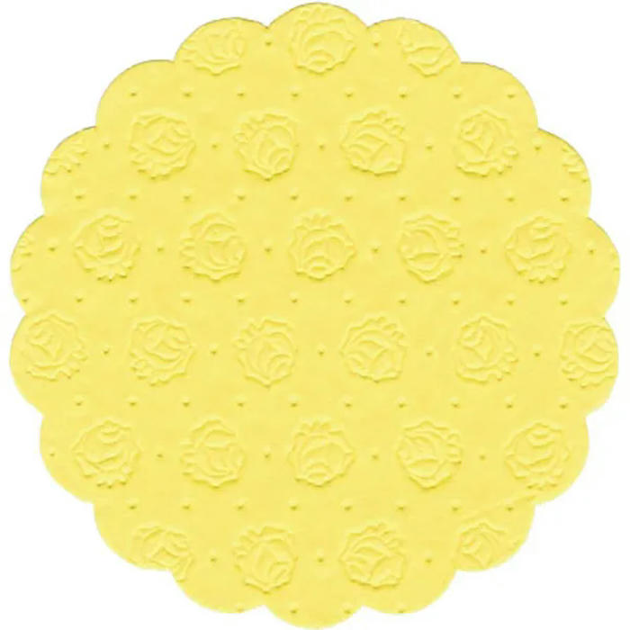 Настольные подкладки 9-слойная[20шт] бум. салфет. D=9см желт