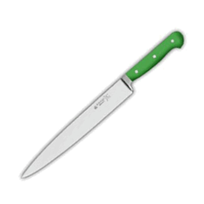 Нож для тонкой нарезки ,L=18см зелен.,металлич