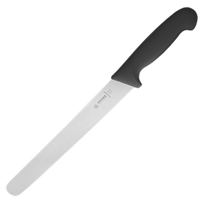 Нож для тонкой нарезки сталь,пластик ,L=38/24,B=3см черный,металлич