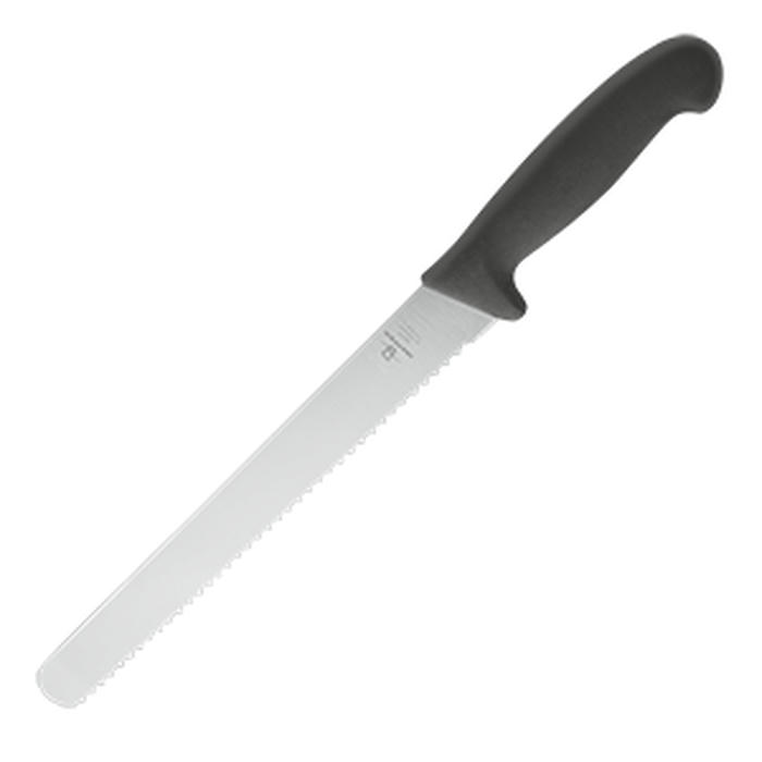 Нож для хлеба ,L=38/23,B=3см черный,металлич