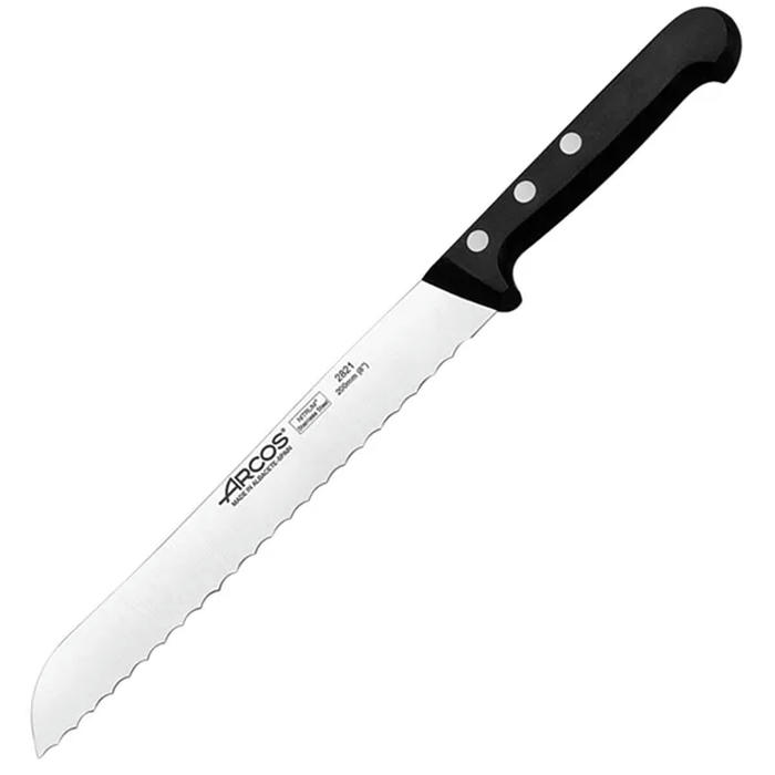 Нож для хлеба «Универсал» сталь нерж.,полиоксиметилен ,L=320/200,B=26мм черный,металлич