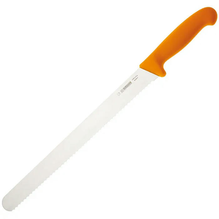 Нож кондитерский сталь нерж.,пластик ,L=31см желт