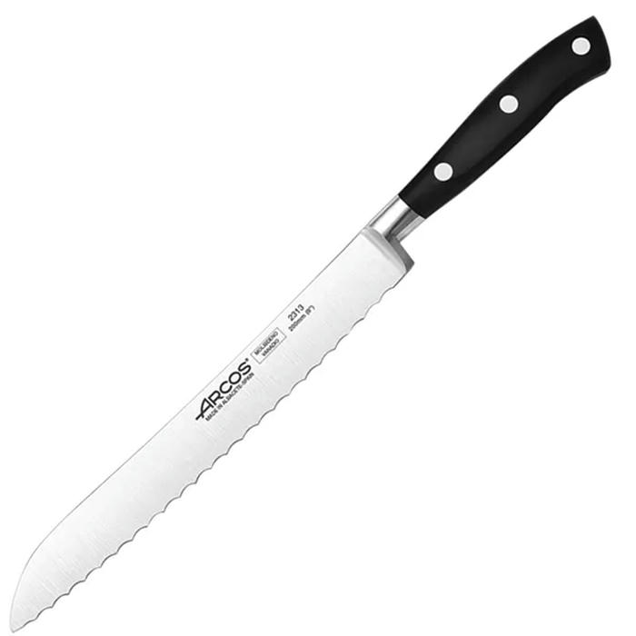 Нож для хлеба «Ривьера» сталь нерж.,полиоксиметилен ,L=318/200,B=24мм черный,металлич