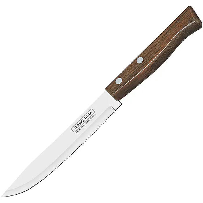 Нож кухонный универсальный сталь,дерево ,L=270/150,B=29мм коричнев.,металлич