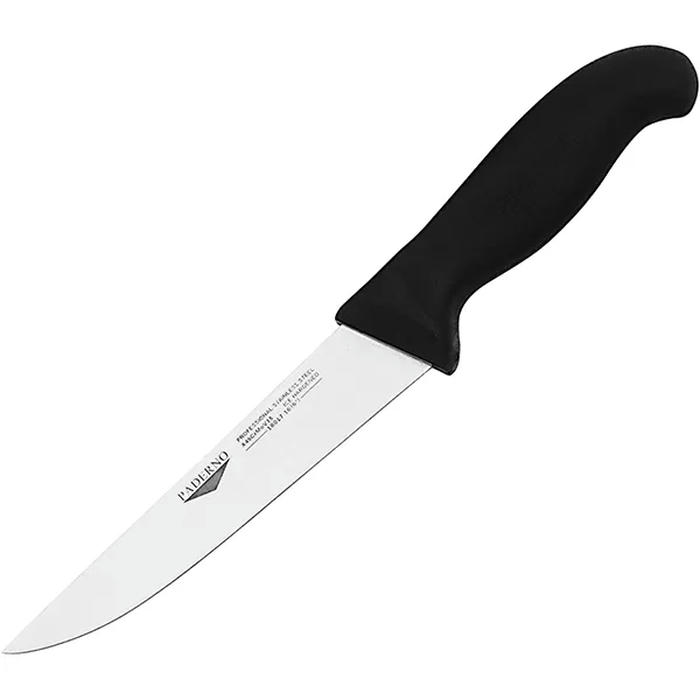 Нож кухонный универсальный сталь,пластик ,L=295/160,B=30мм черный,металлич