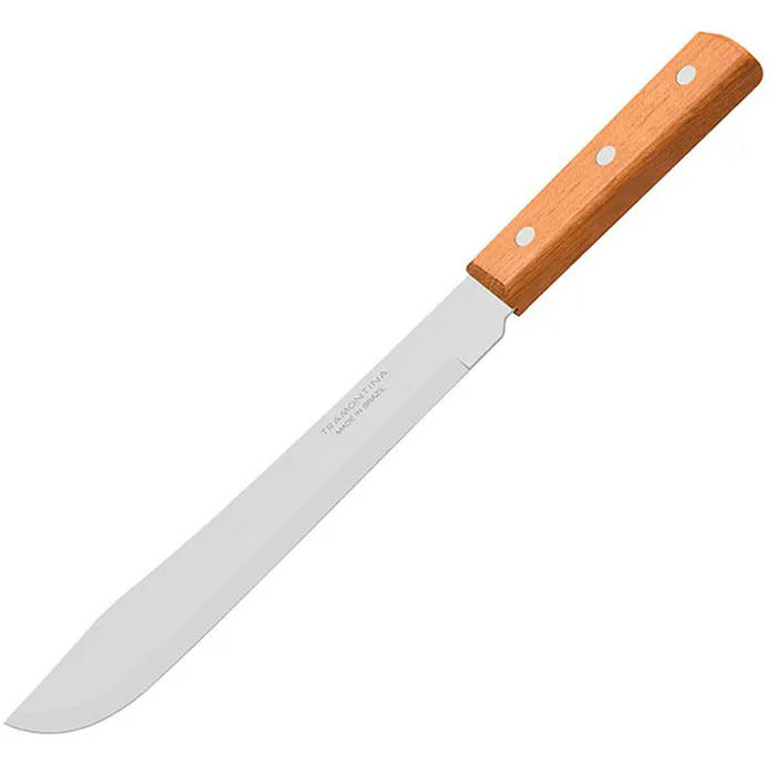 Нож для нарезки мяса сталь,дерево ,L=285/180,B=35мм коричнев.,металлич